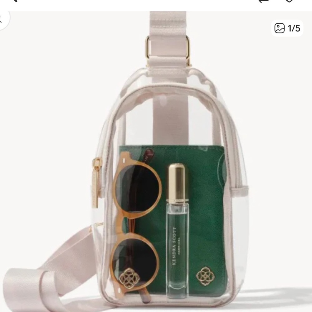 Kendra Scott Clear Beige Sling Crossbody Bag